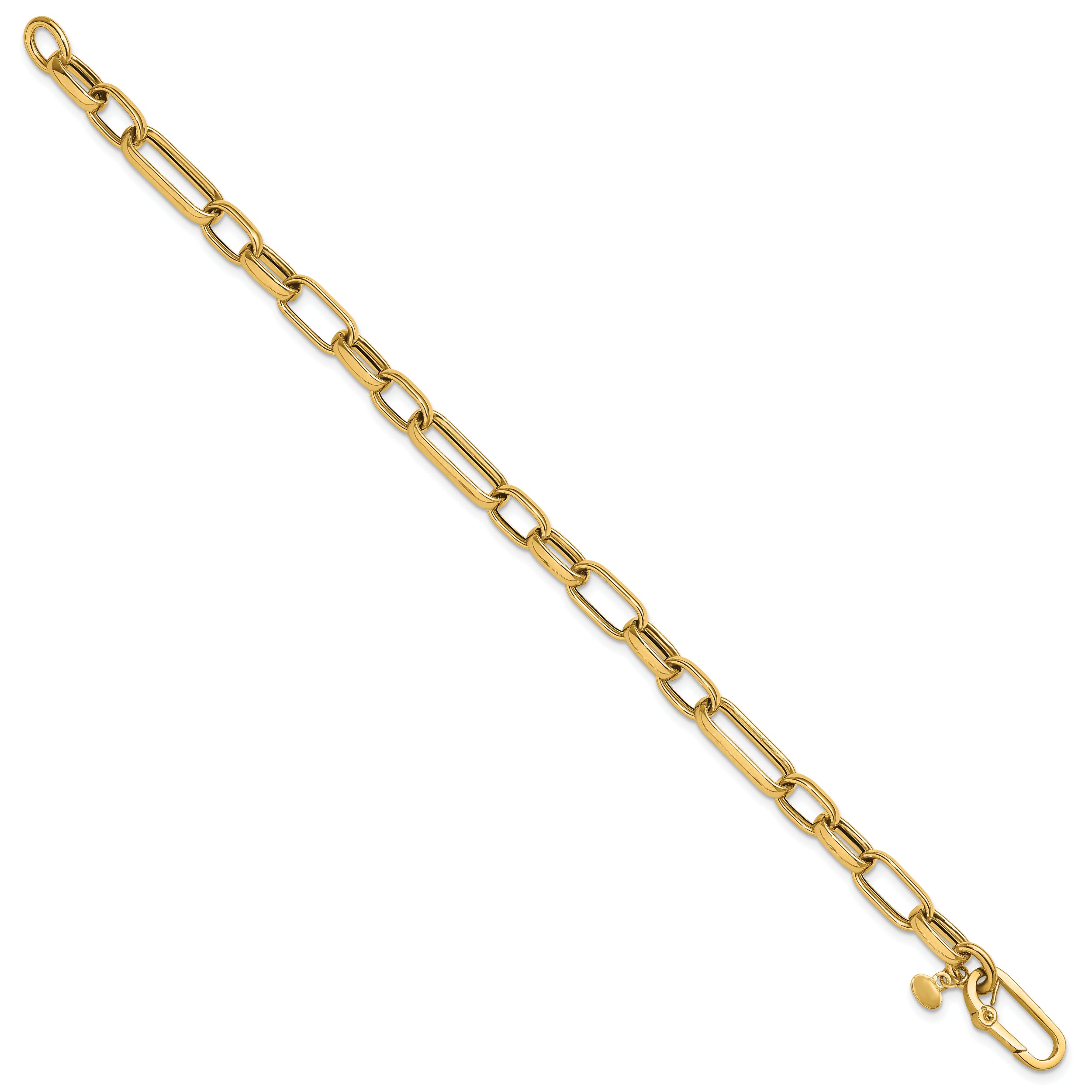 14K Polished Fancy Link Bracelet