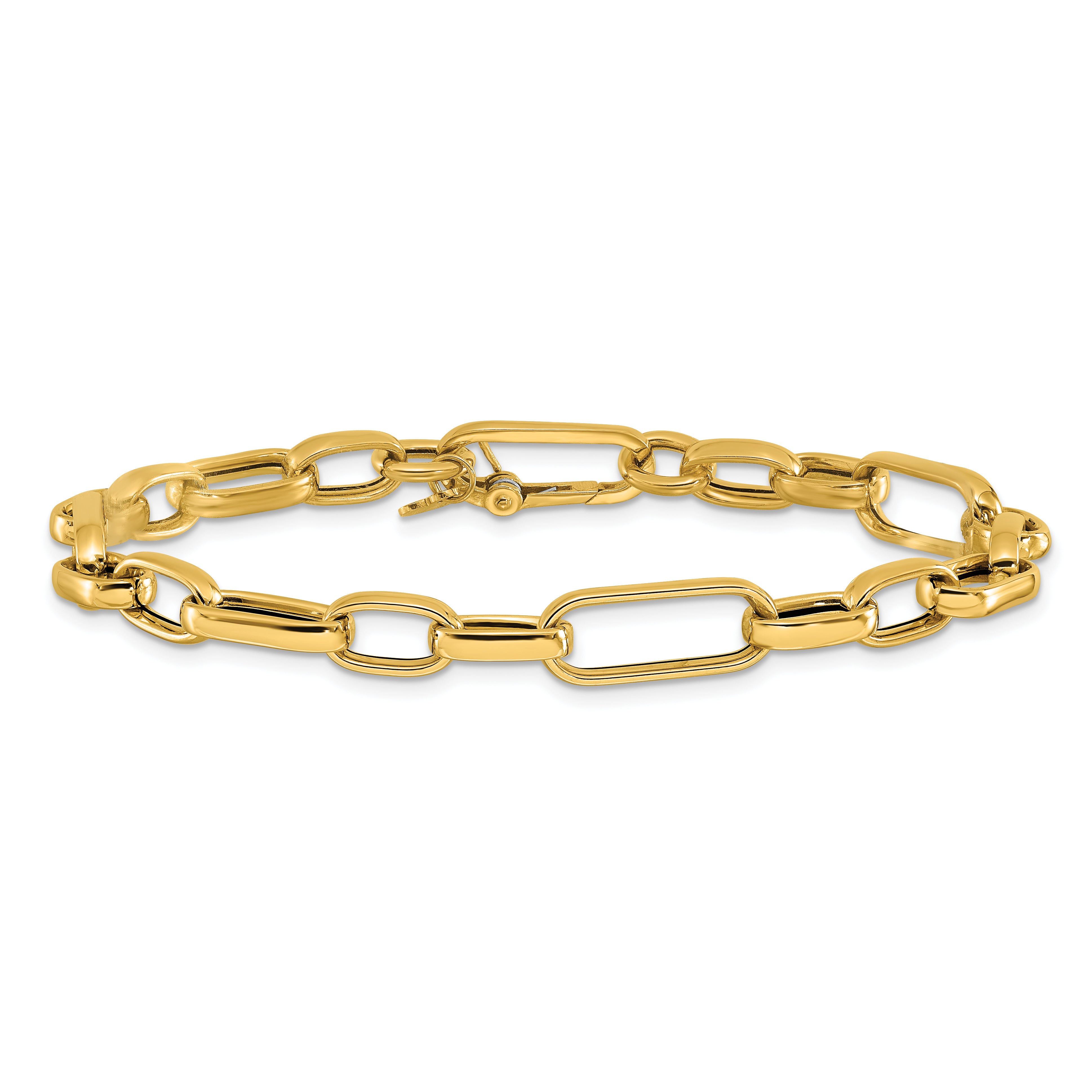 14K Polished Fancy Link Bracelet