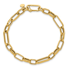 14K Polished Fancy Link Bracelet