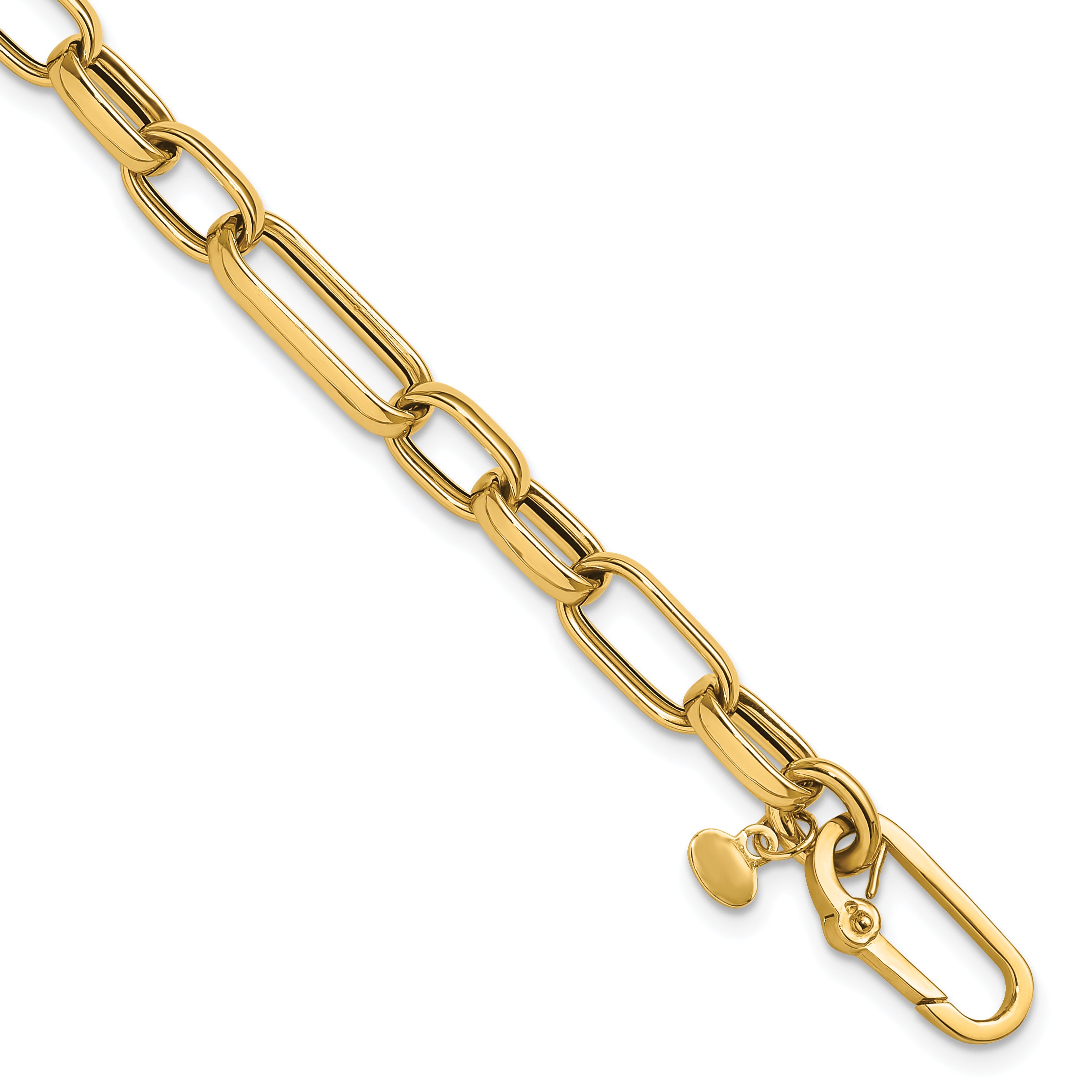 14K Polished Fancy Link Bracelet