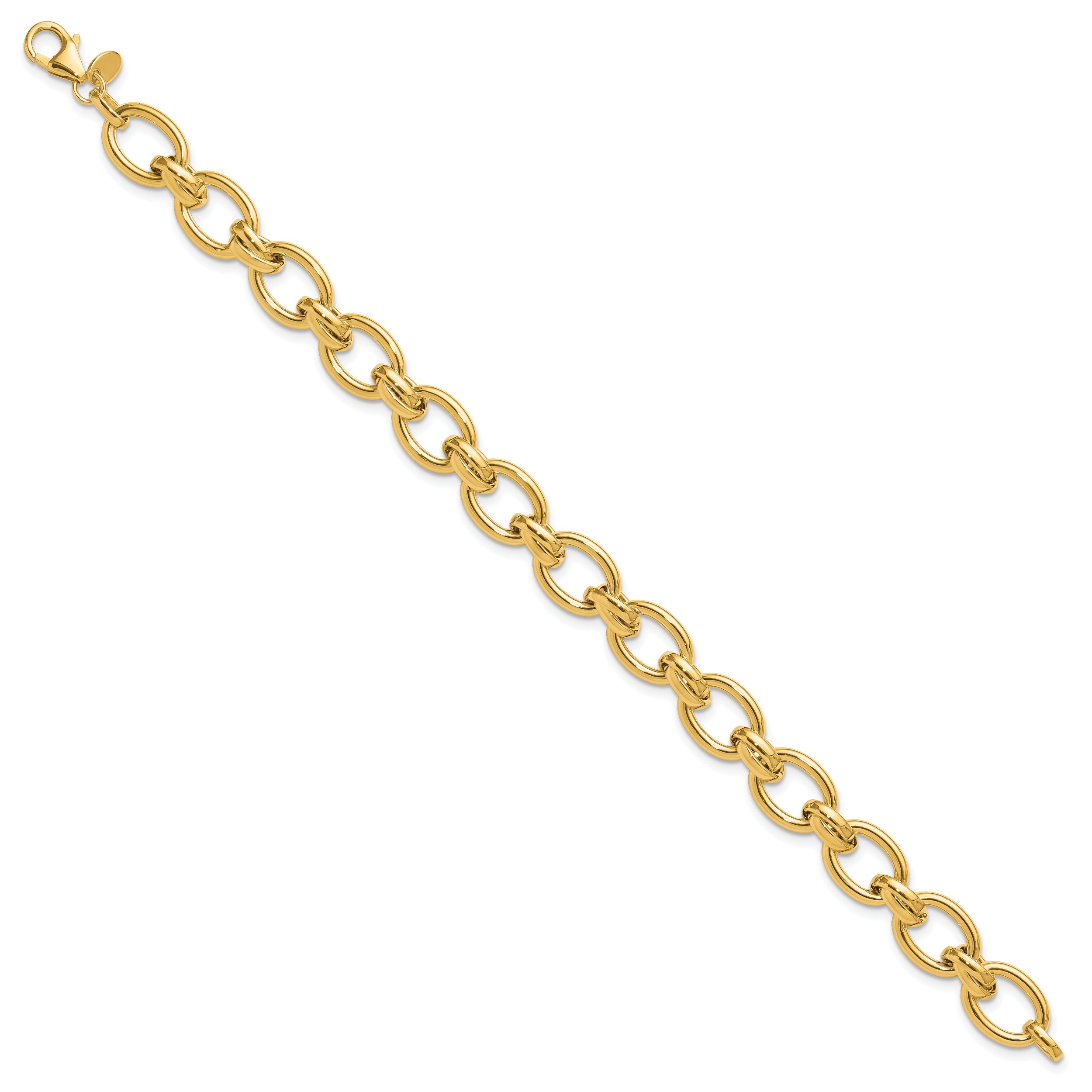 14K Polished Fancy Link Bracelet