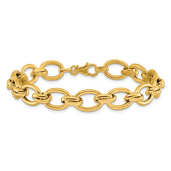 14K Polished Fancy Link Bracelet