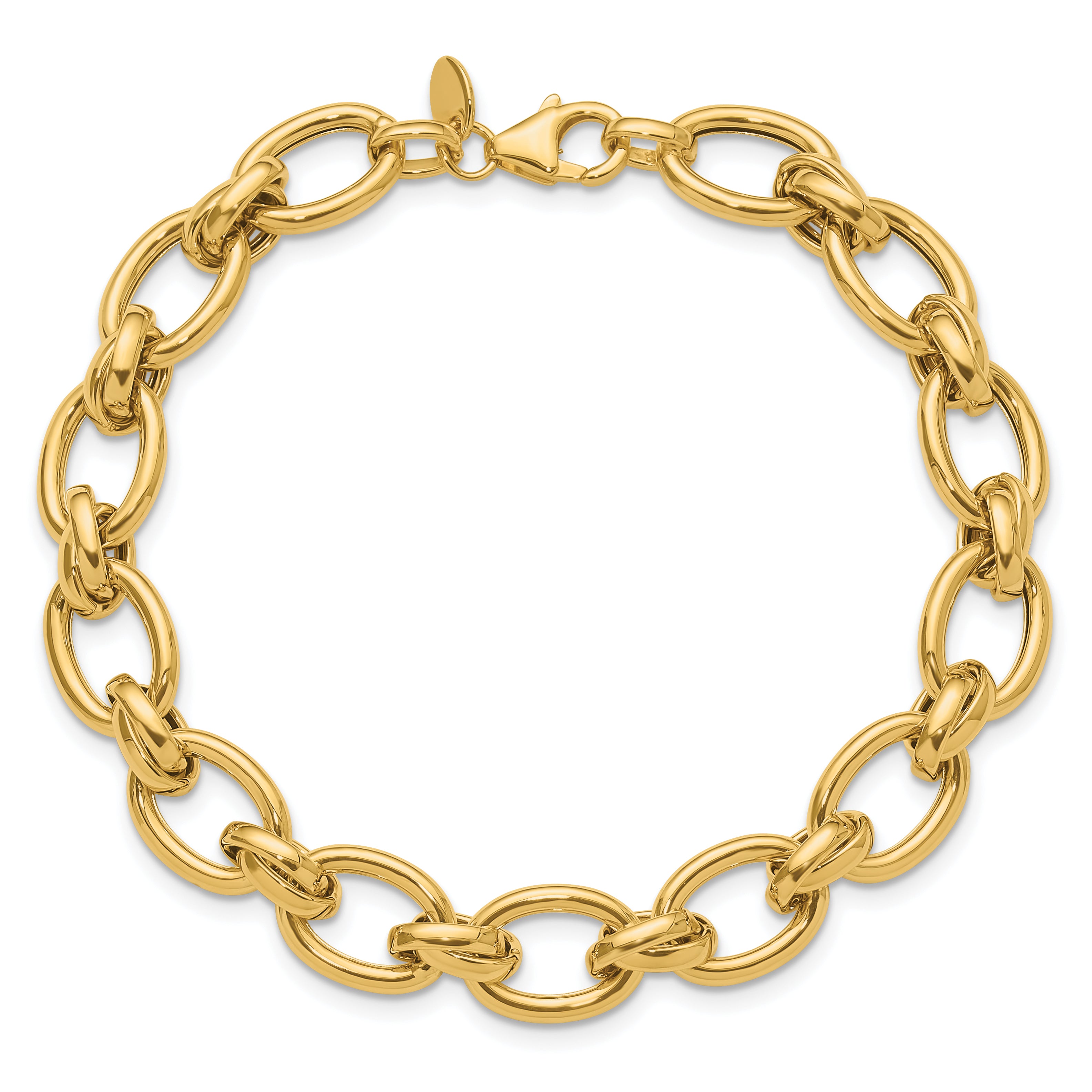 14K Polished Fancy Link Bracelet