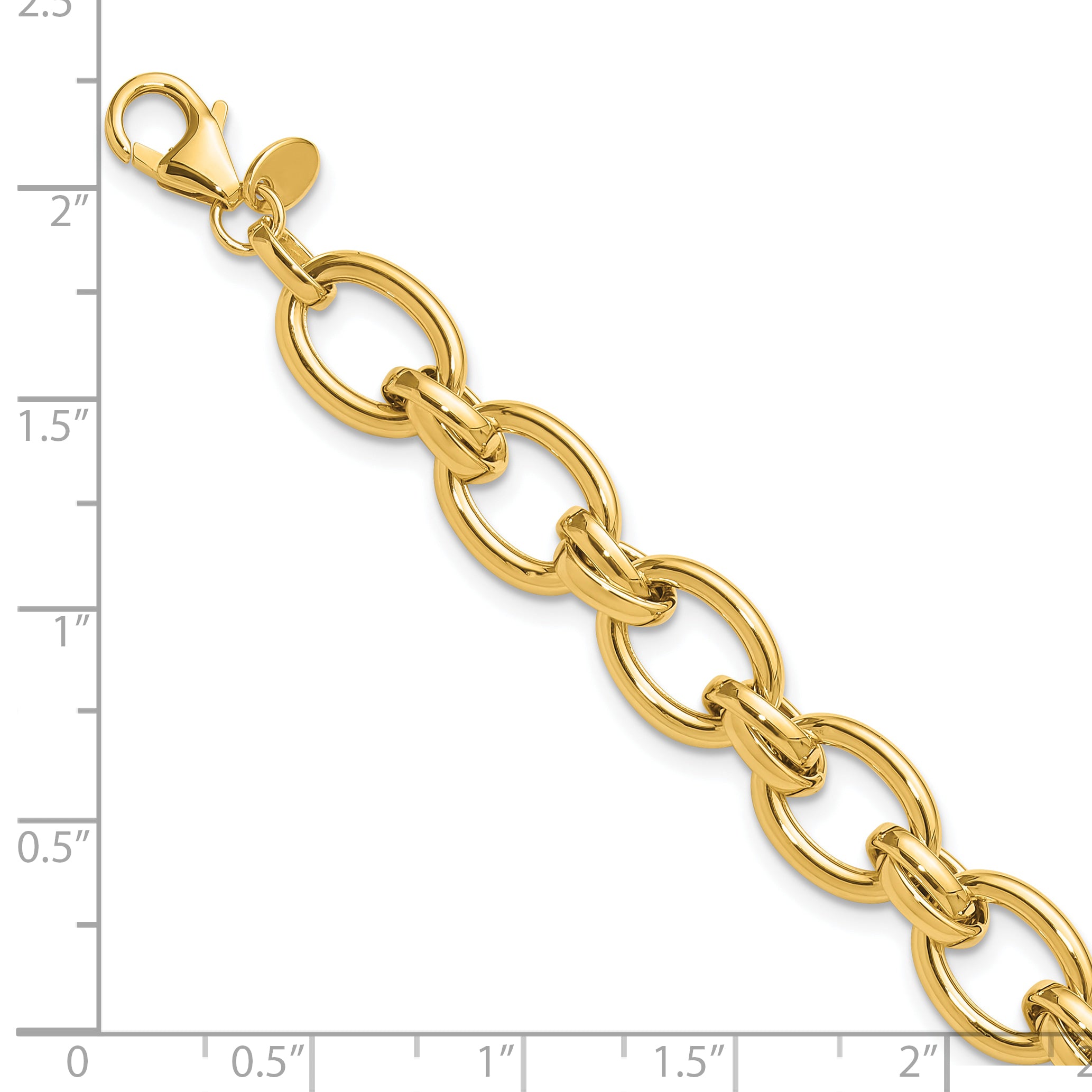 14K Polished Fancy Link Bracelet