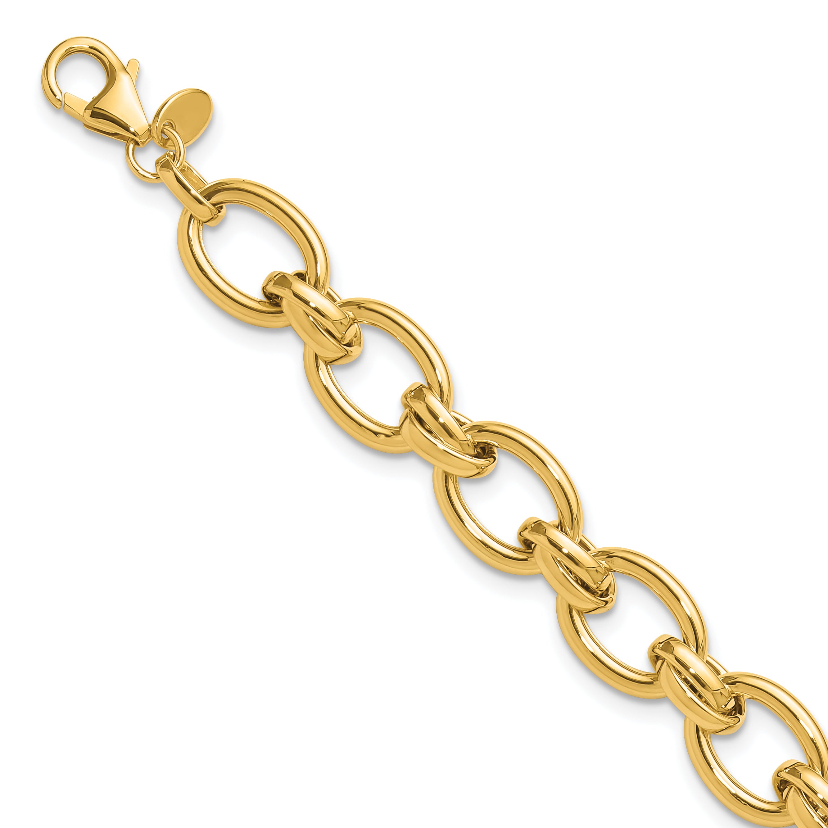 14K Polished Fancy Link Bracelet