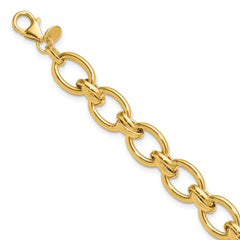 14K Polished Fancy Link Bracelet