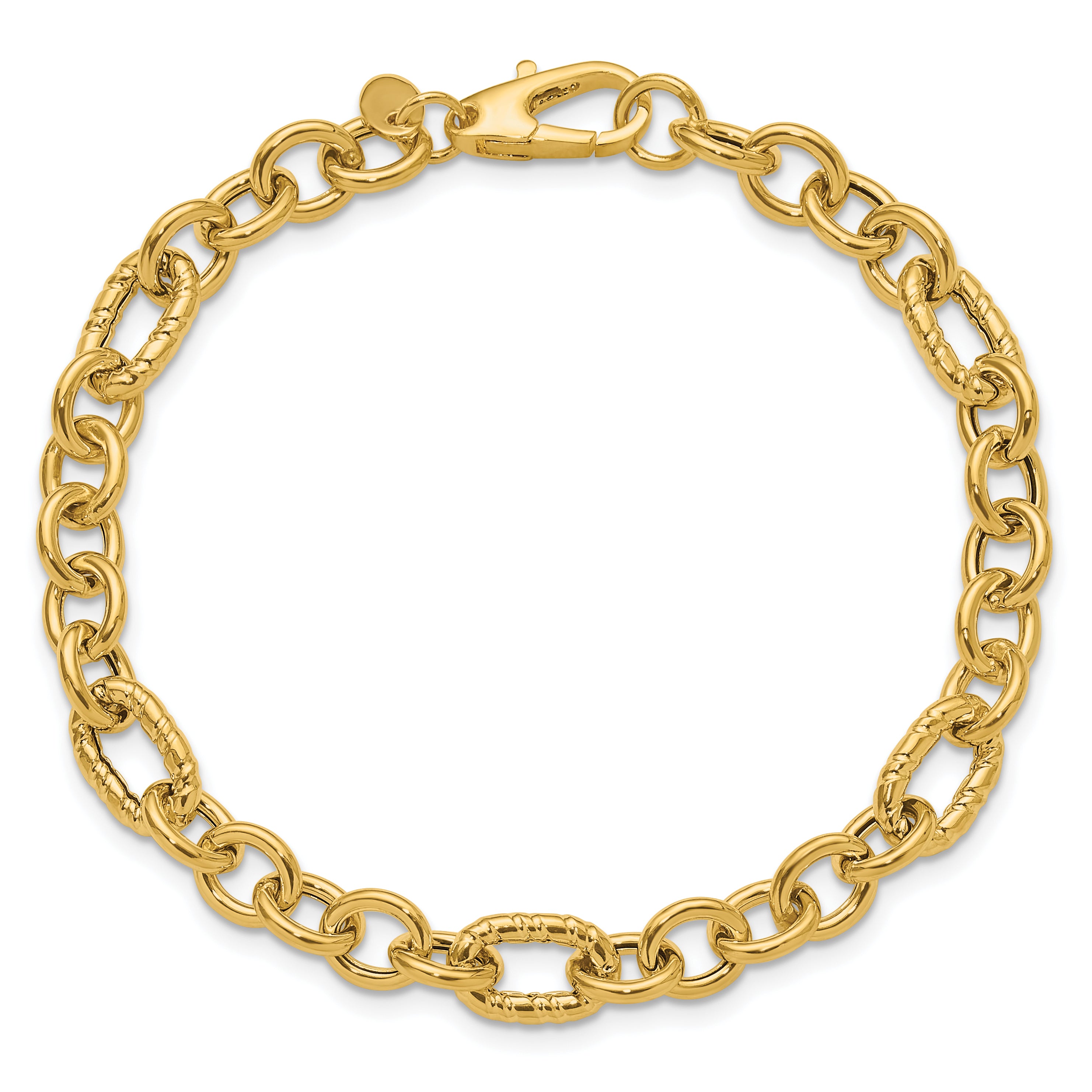 14K Polished Fancy Link Bracelet