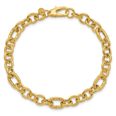 14K Polished Fancy Link Bracelet