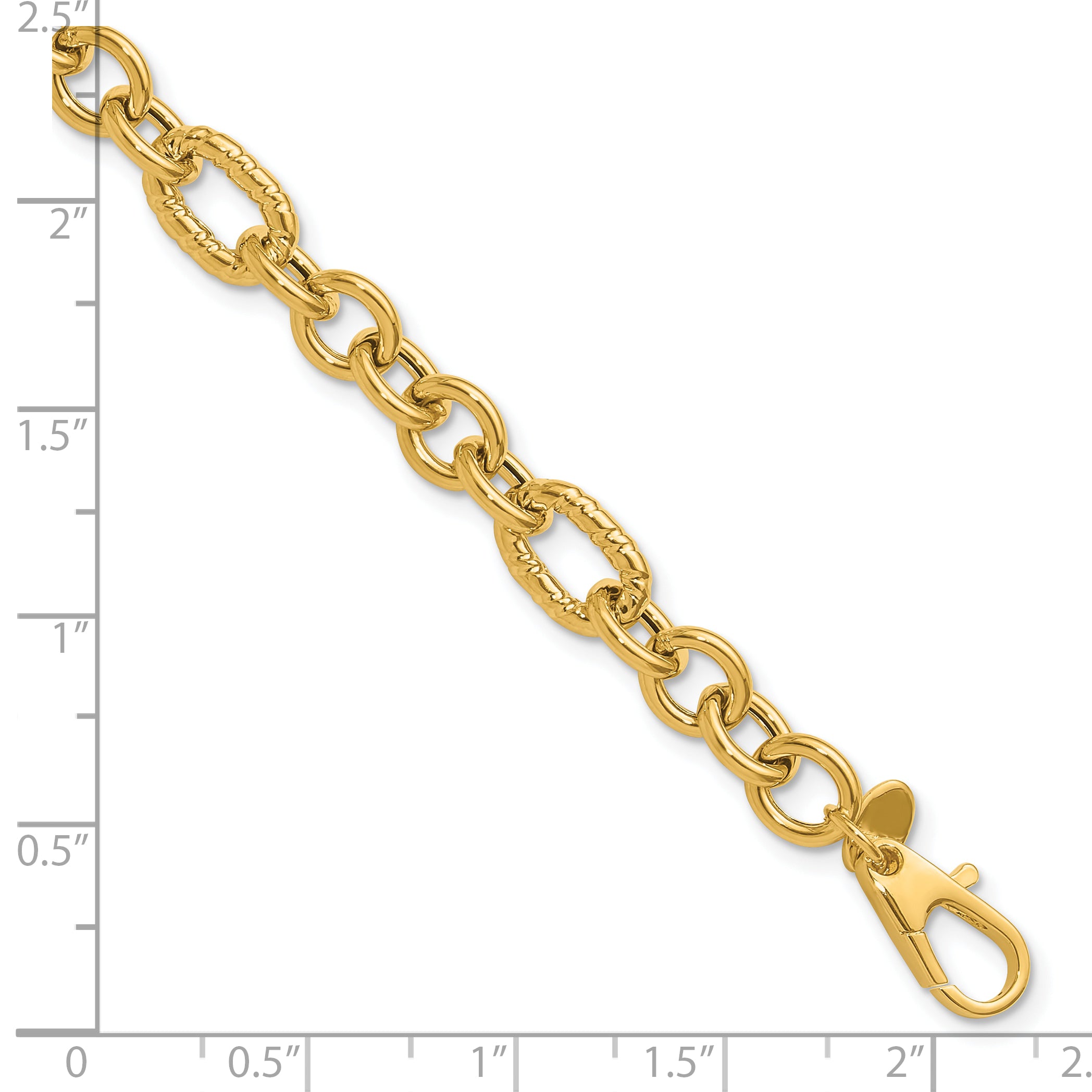 14K Polished Fancy Link Bracelet