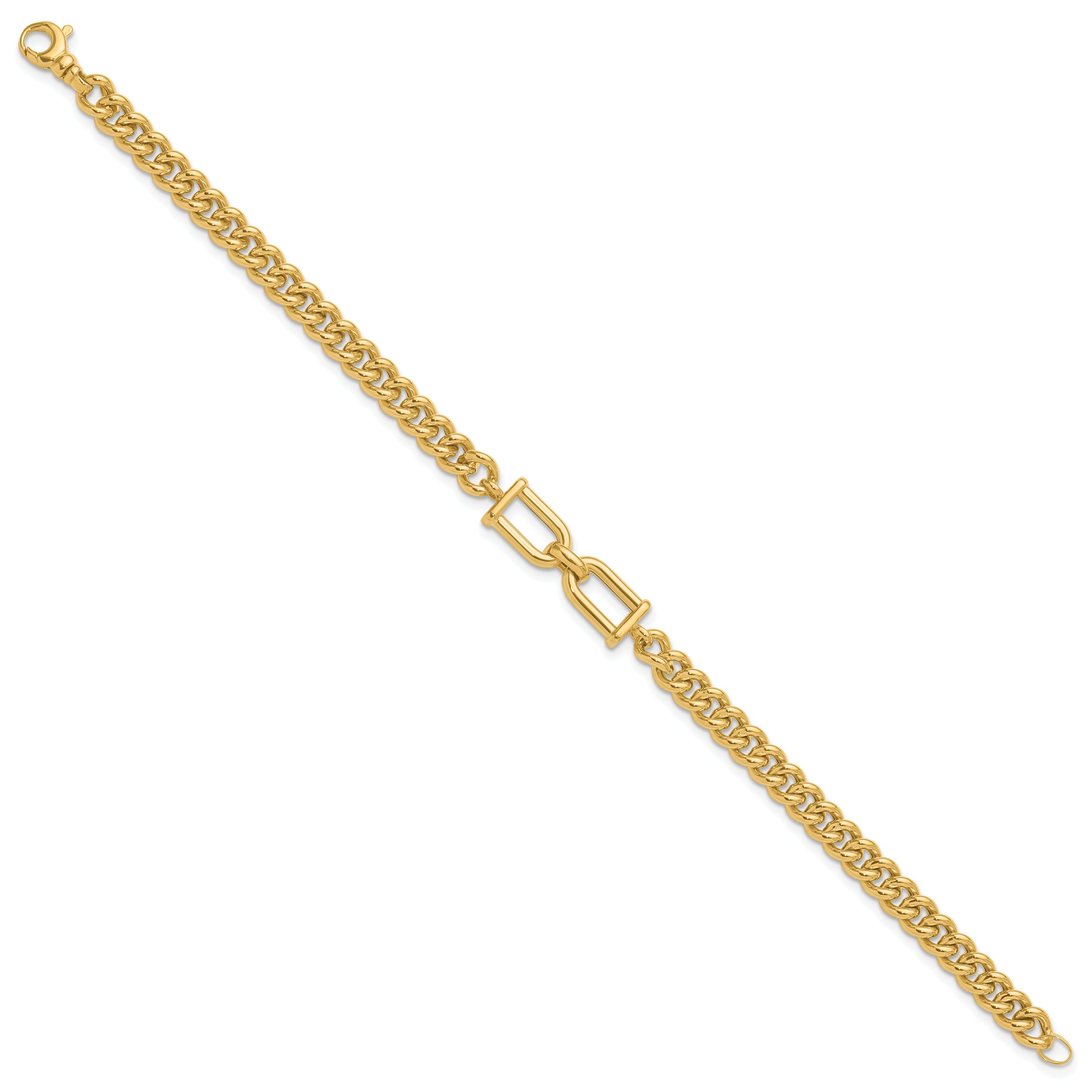 14K Polished Fancy Link Bracelet