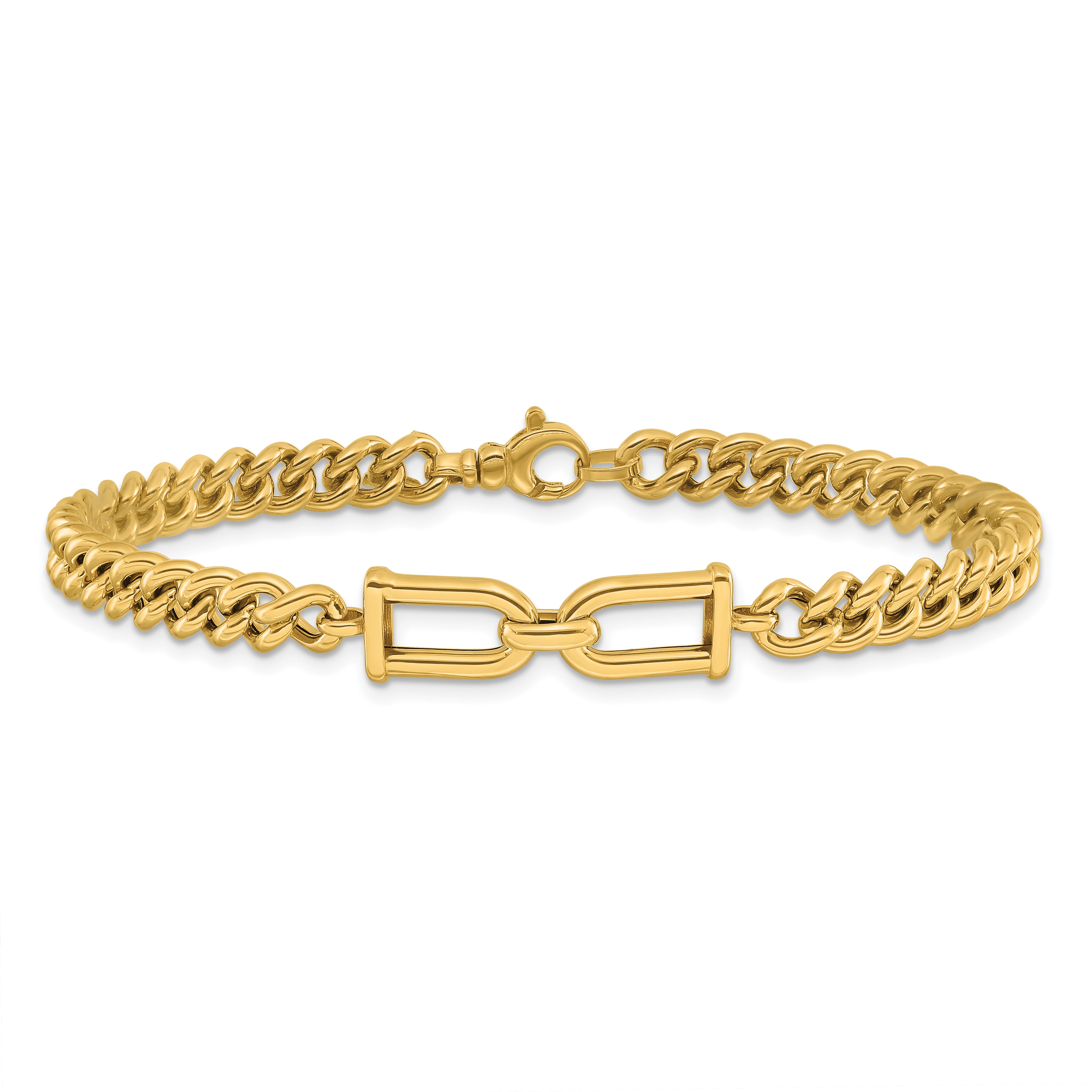 14K Polished Fancy Link Bracelet