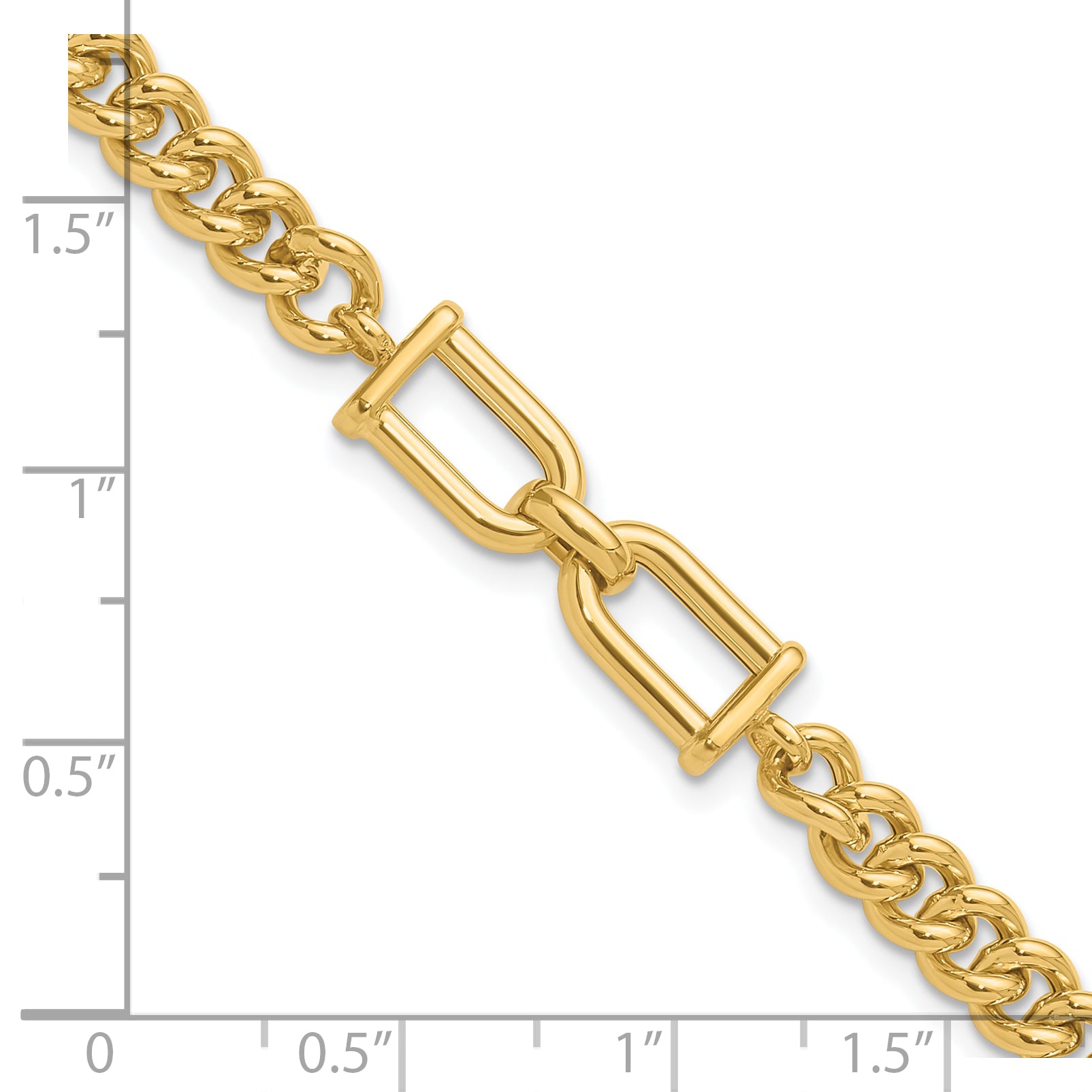 14K Polished Fancy Link Bracelet