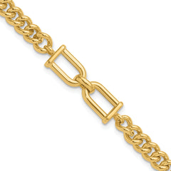 14K Polished Fancy Link Bracelet