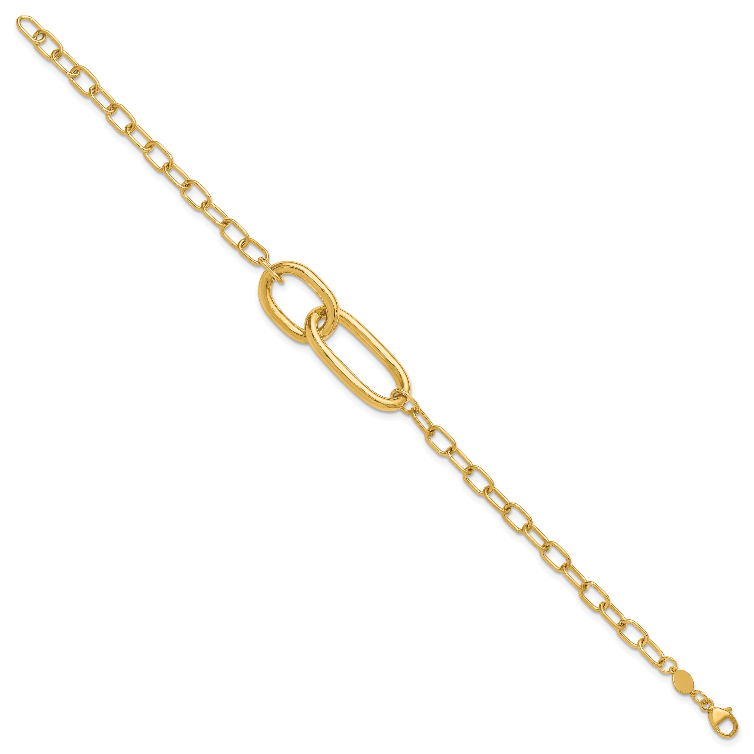 14K Polished Fancy Link Bracelet