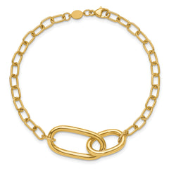 14K Polished Fancy Link Bracelet