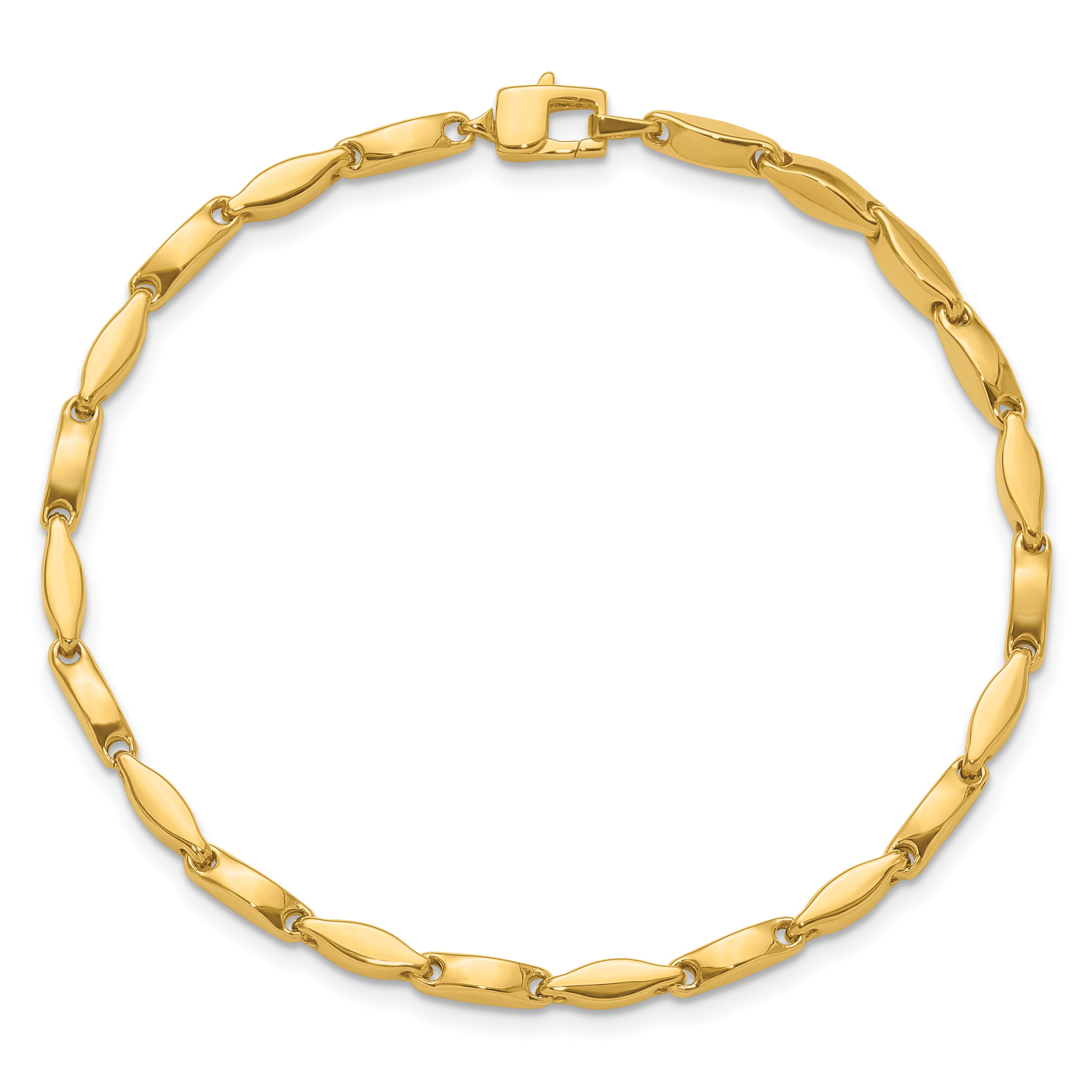 14K Polished Fancy Link Bracelet