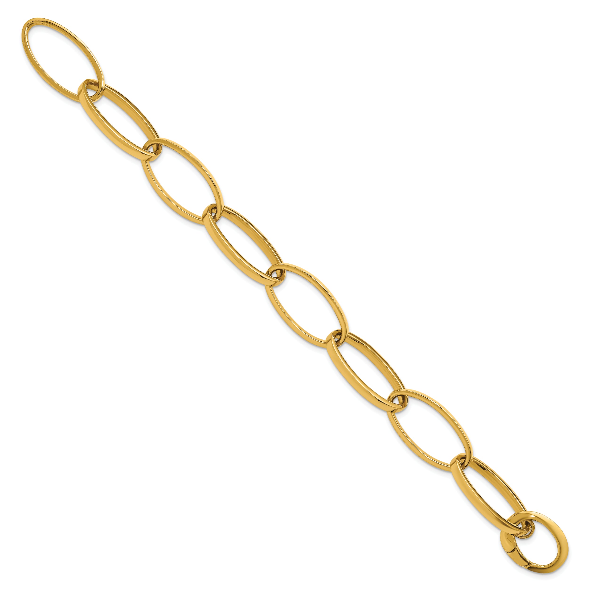 14K Polished Link Bracelet