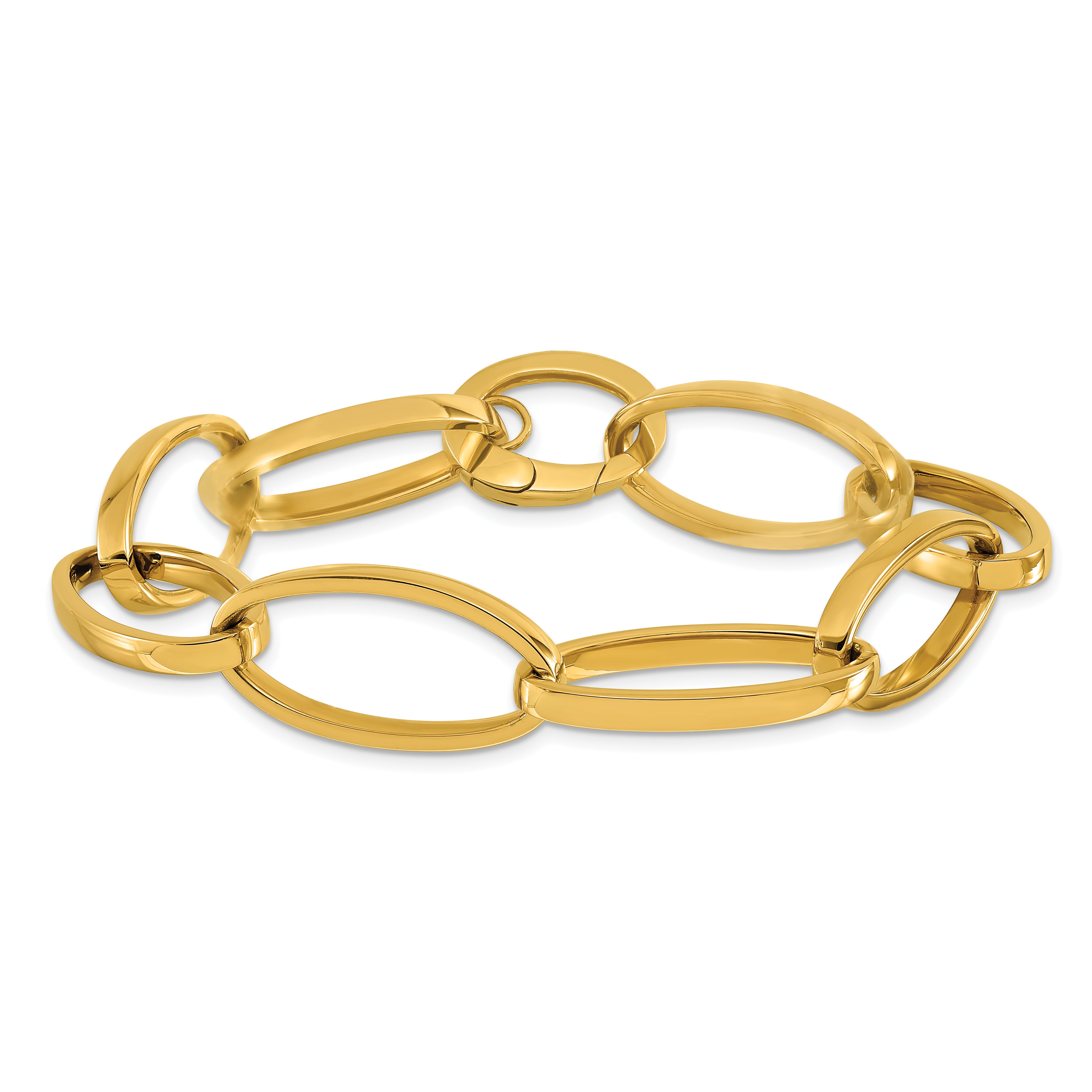 14K Polished Link Bracelet