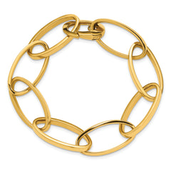 14K Polished Link Bracelet