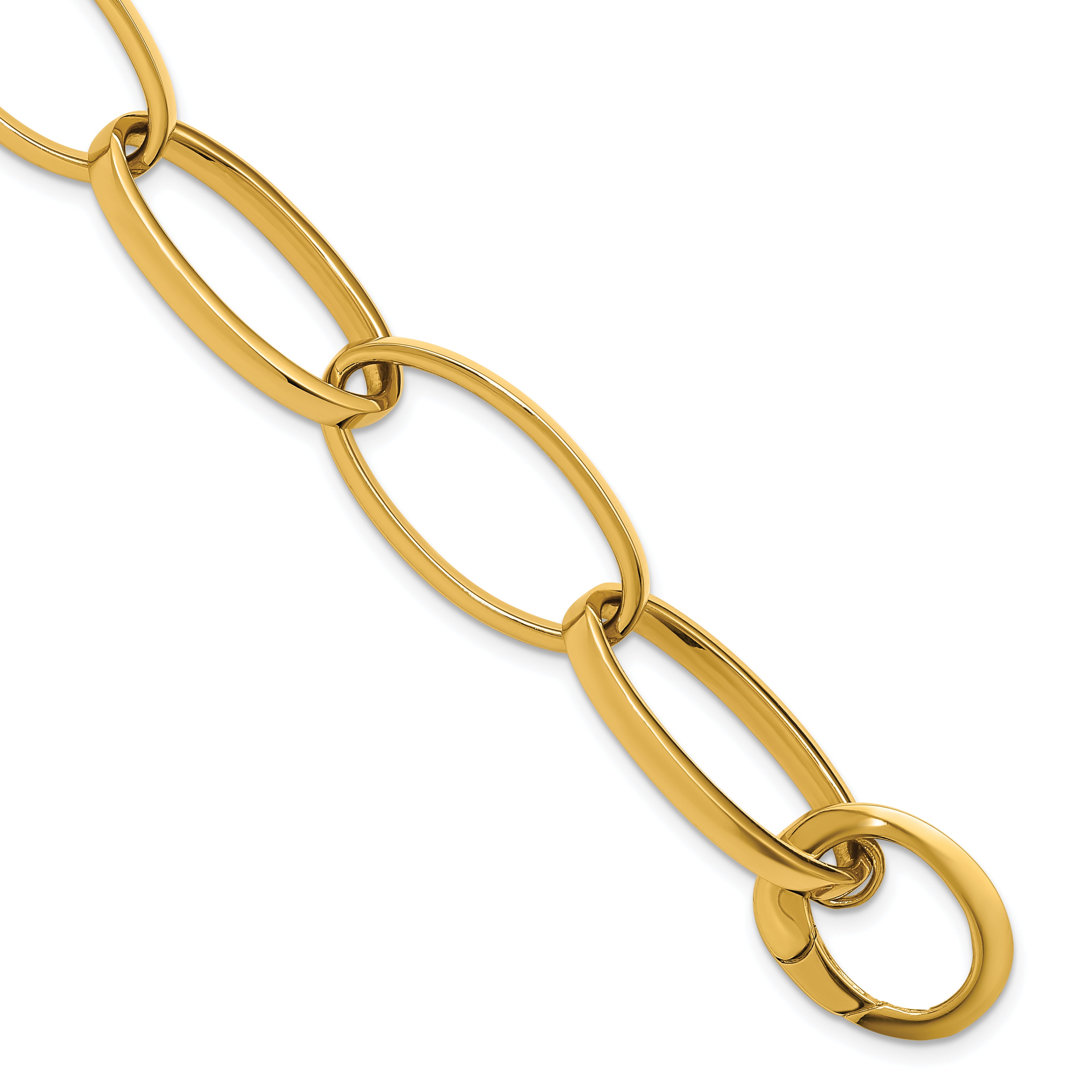 14K Polished Link Bracelet