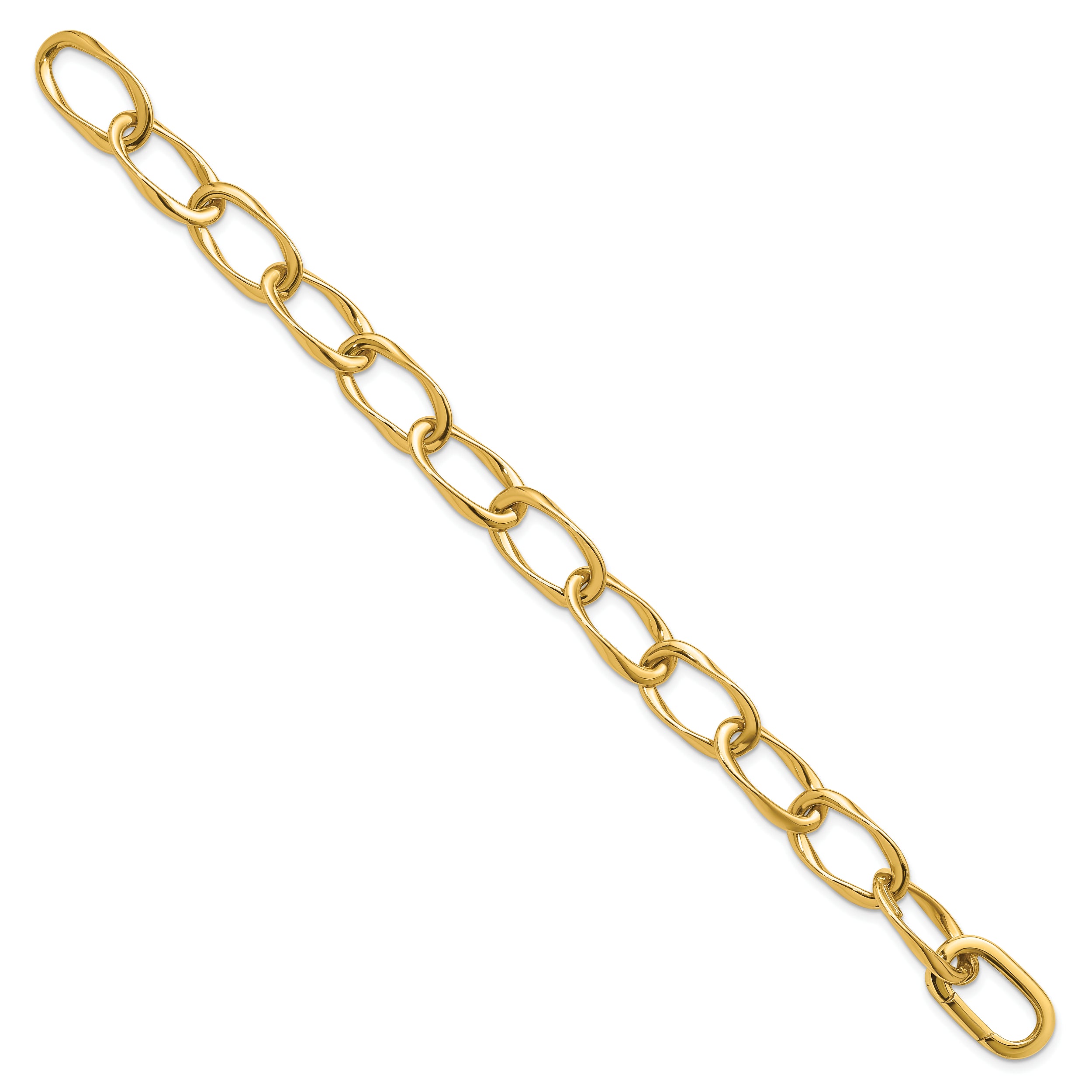 14K Polished Link Bracelet