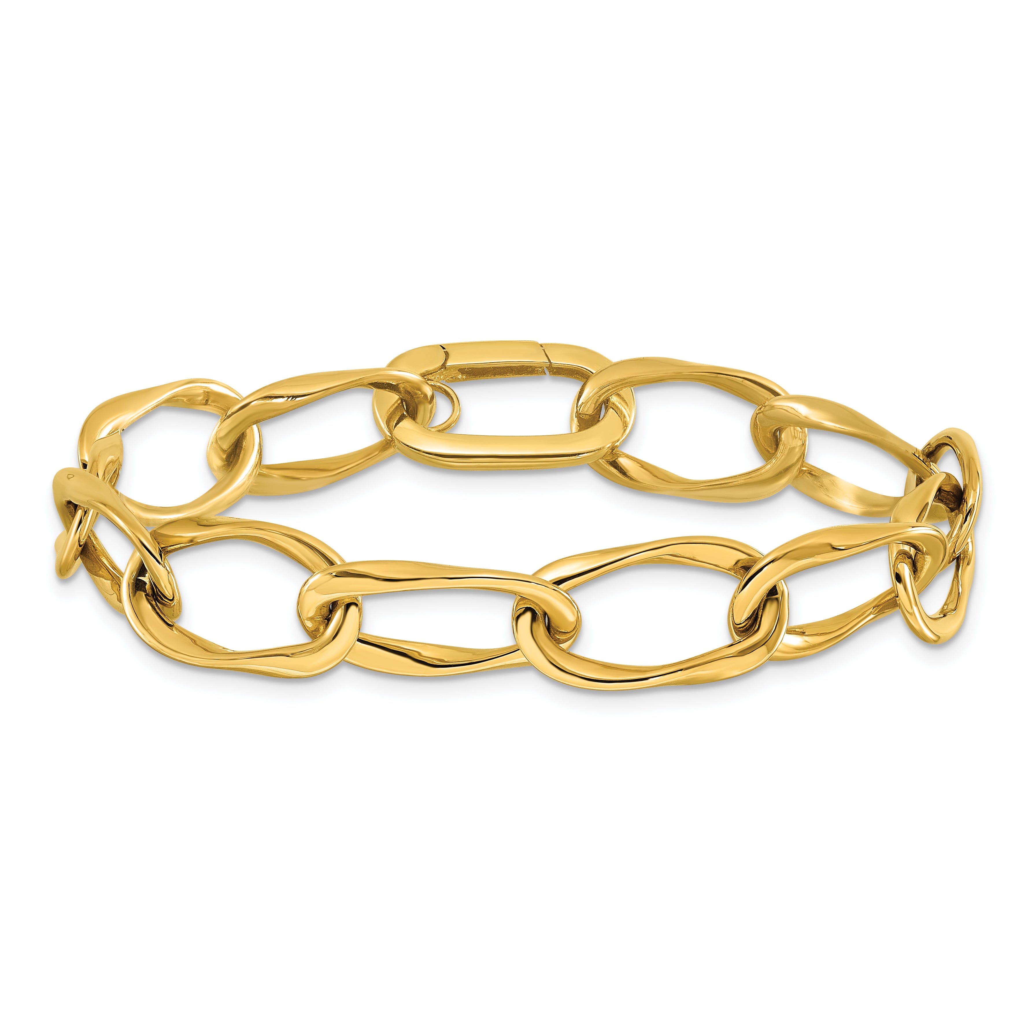 14K Polished Link Bracelet