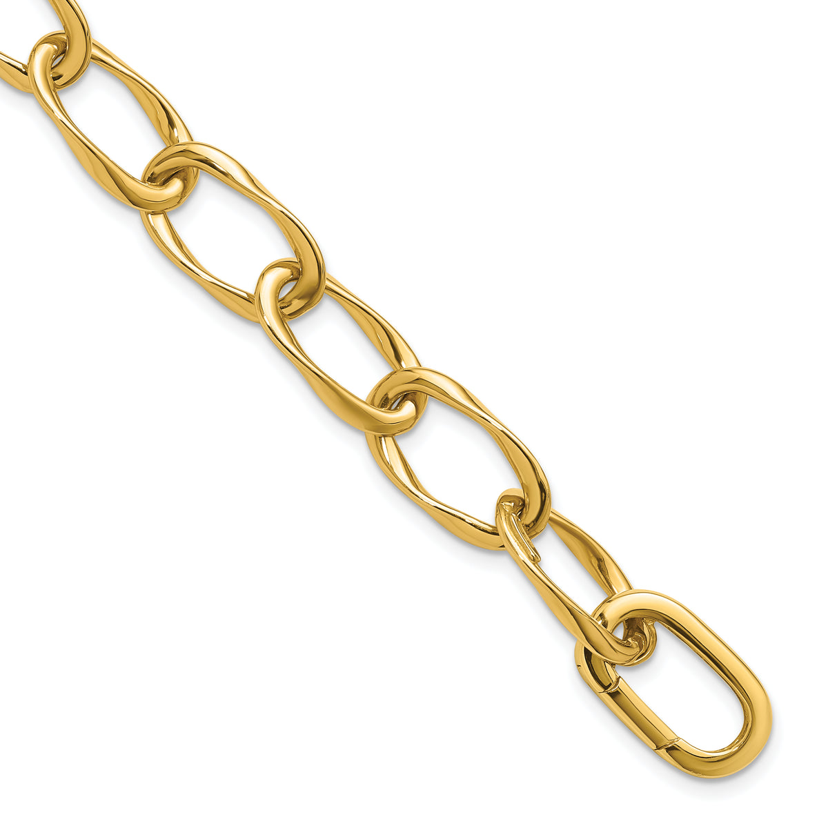 14K Polished Link Bracelet