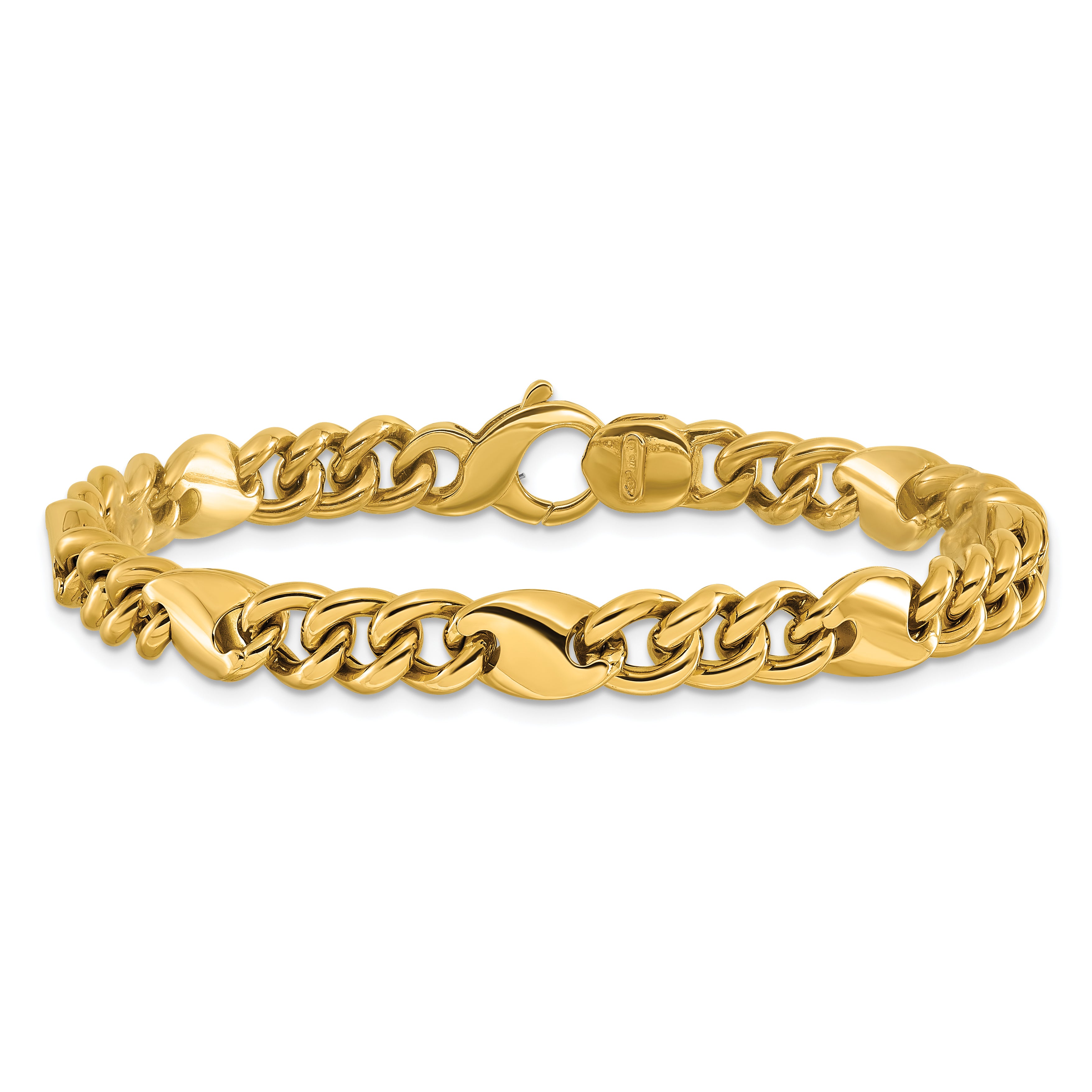 14K Polished Fancy Link Bracelet