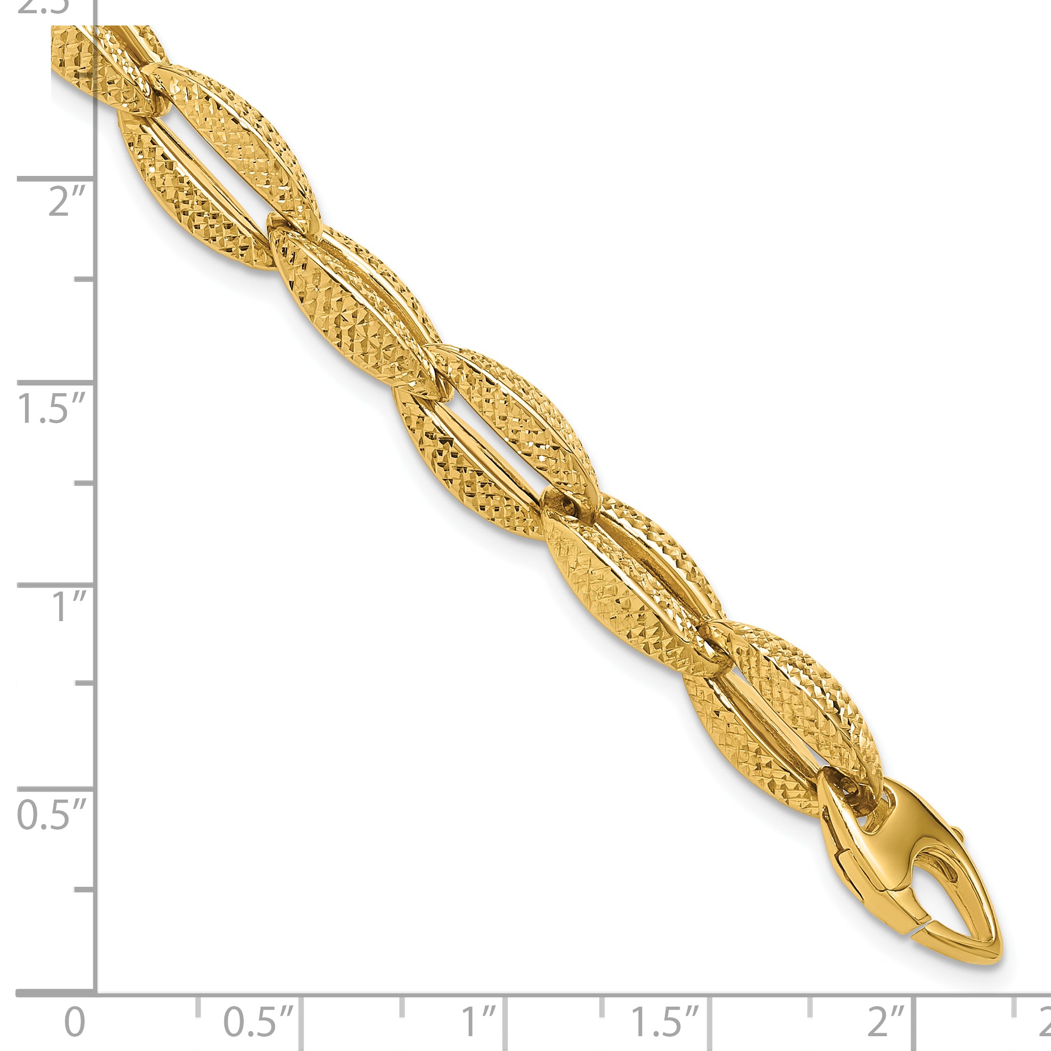 14K Polished Fancy Link Bracelet