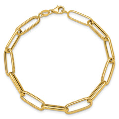 14K Polished Fancy Link Bracelet