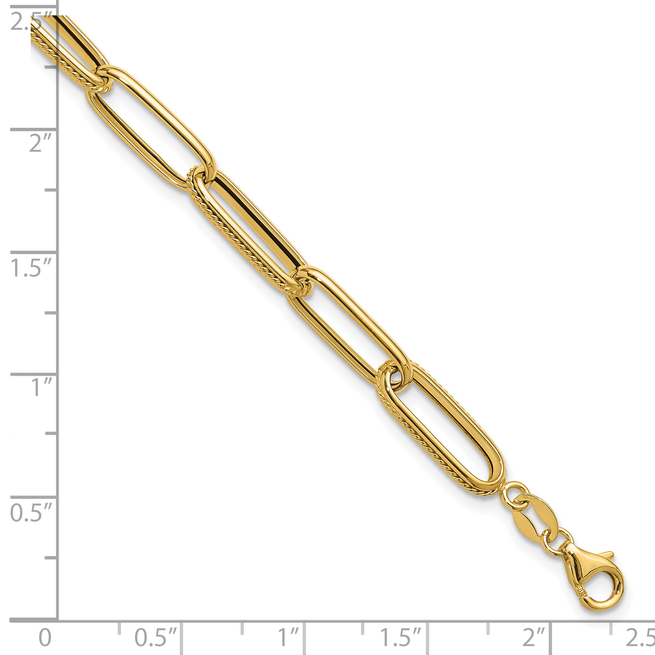 14K Polished Fancy Link Bracelet