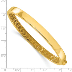 14K Polished Hinged Bangle