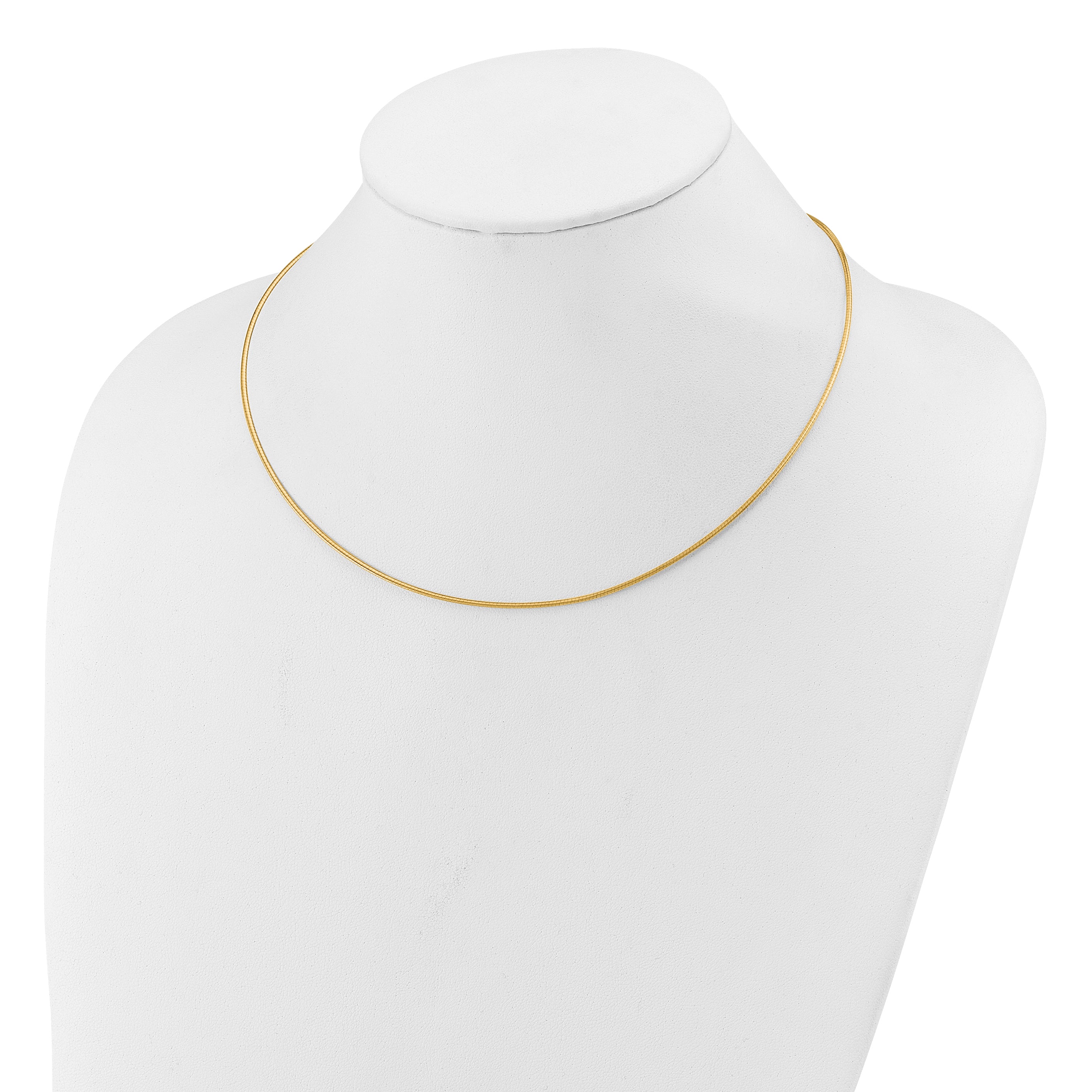 14K Two-tone Polished Reversible with 2in ext. Necklace