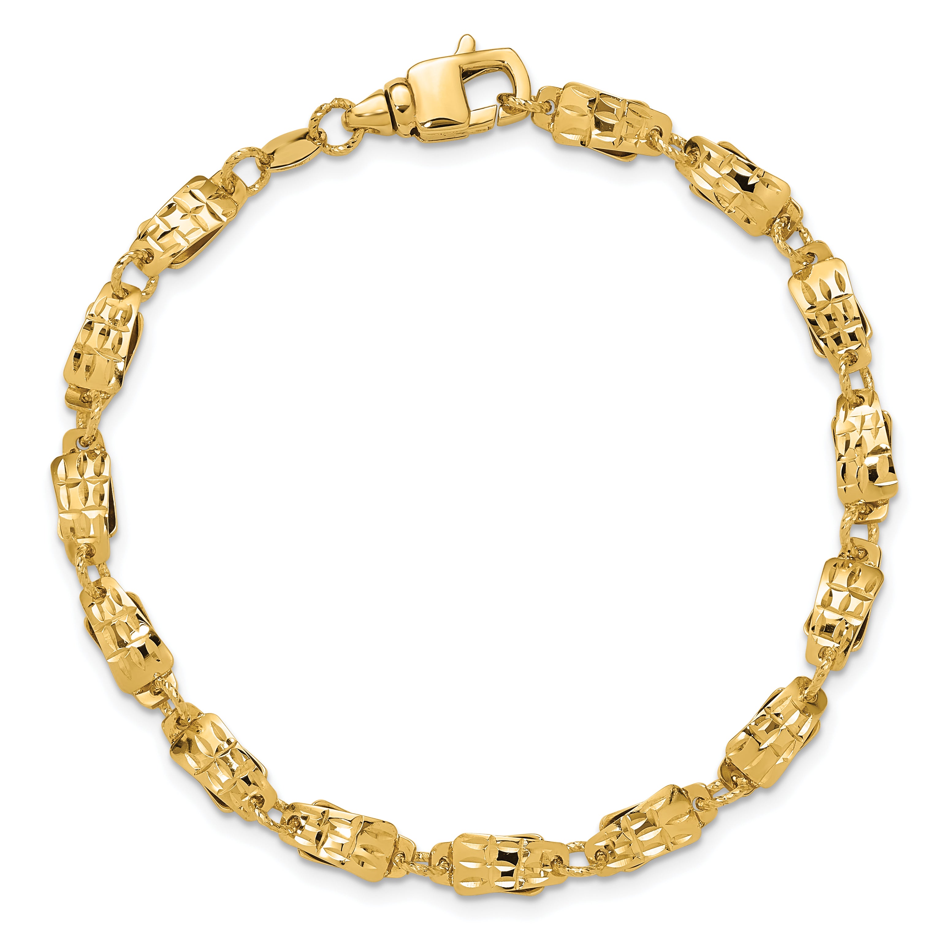 14K Polished Fancy Link Bracelet