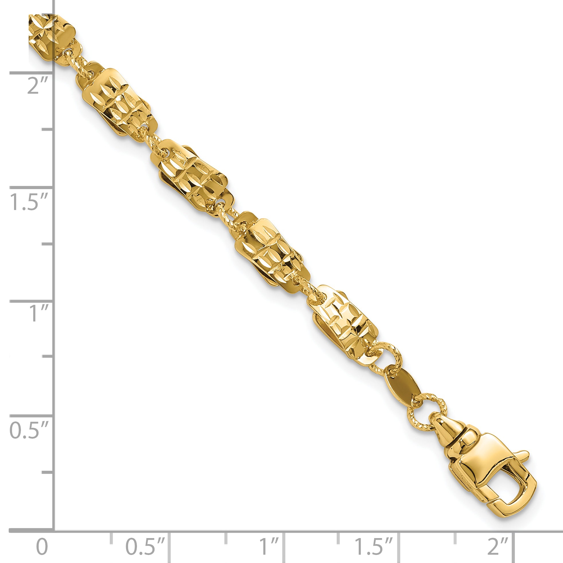 14K Polished Fancy Link Bracelet