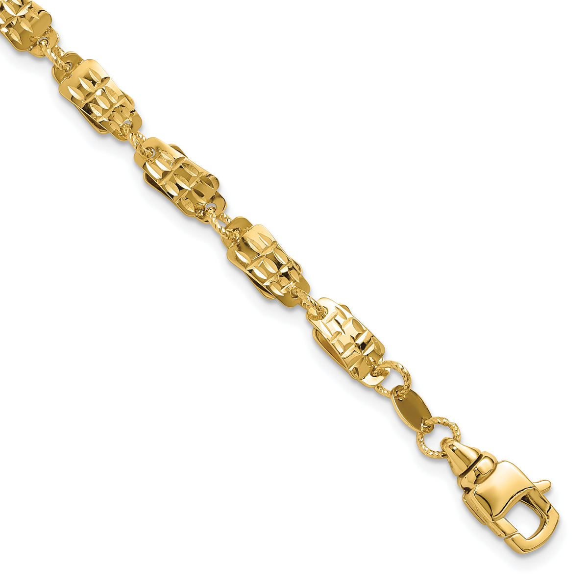 14K Polished Fancy Link Bracelet