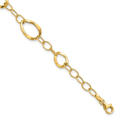 14K Polished Fancy Link Bracelet