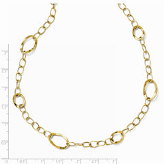 Leslie's 14K Polished Fancy Link w/ 2in ext Necklace