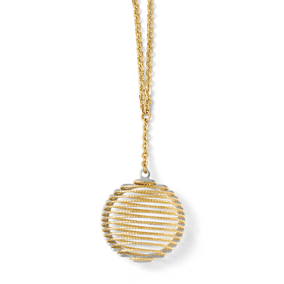 14k Two-tone Wire Wrapped Necklace