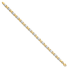 14K Two-tone Polished Bracelet