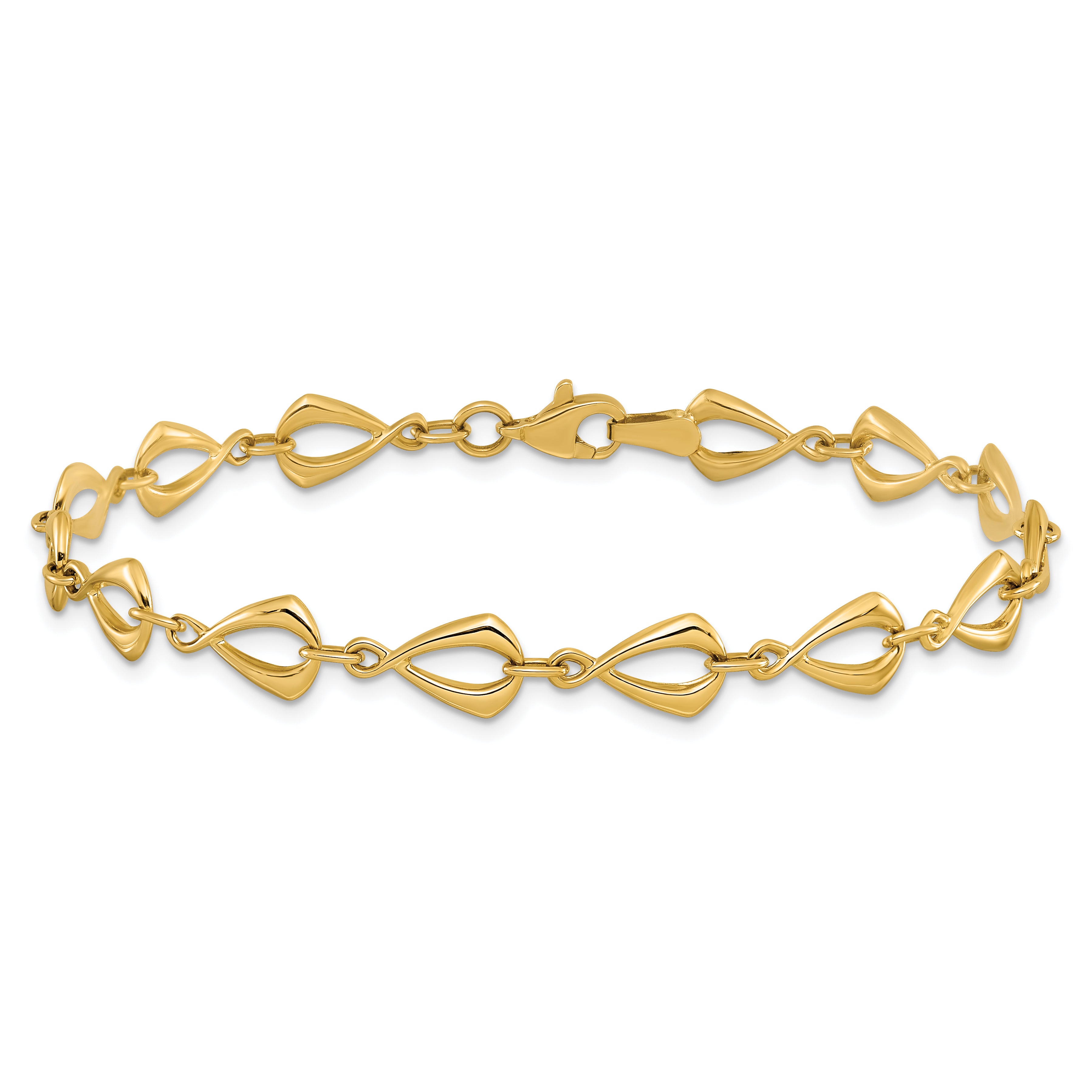 14K Polished Fancy Link Bracelet