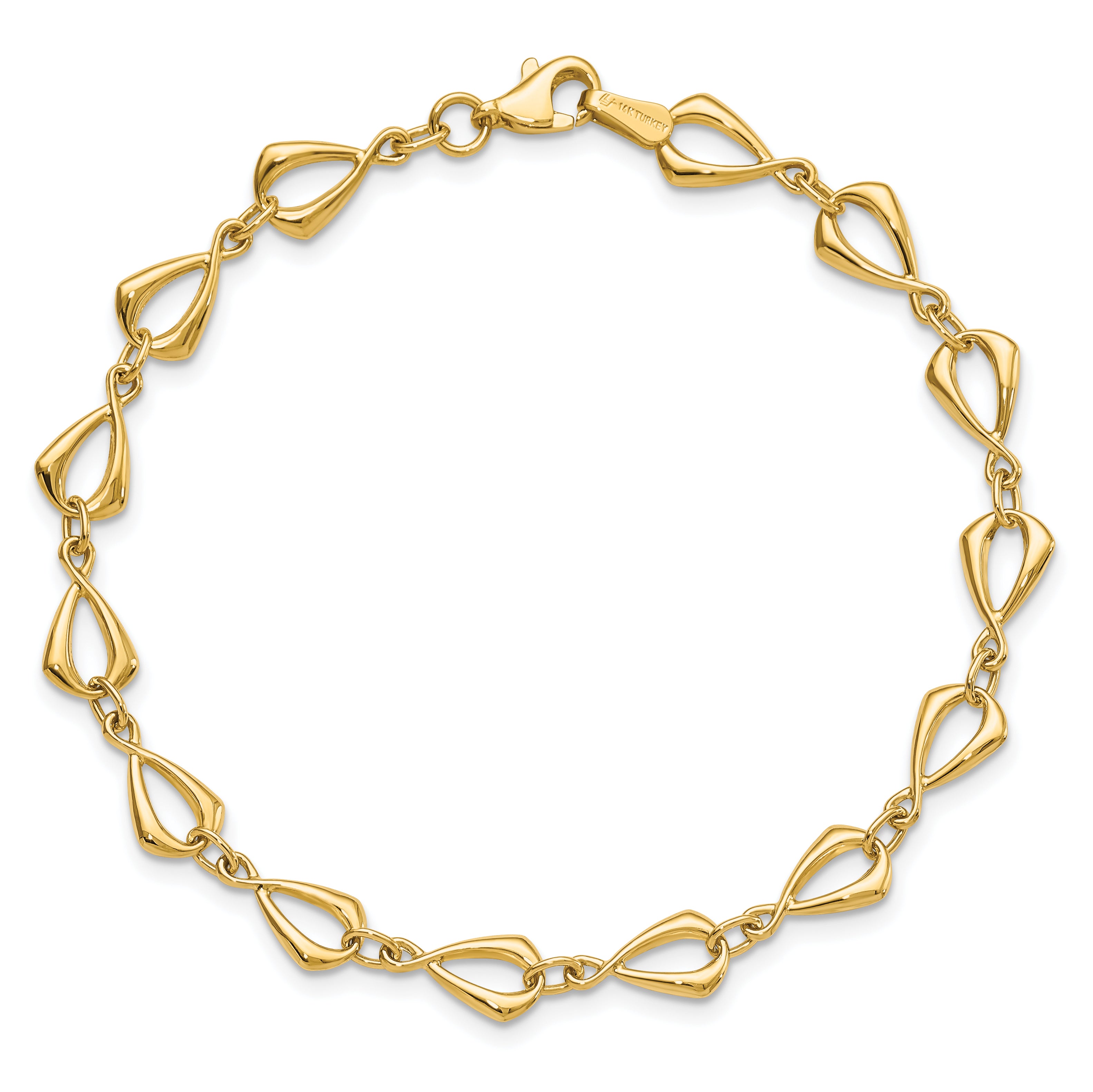 14K Polished Fancy Link Bracelet