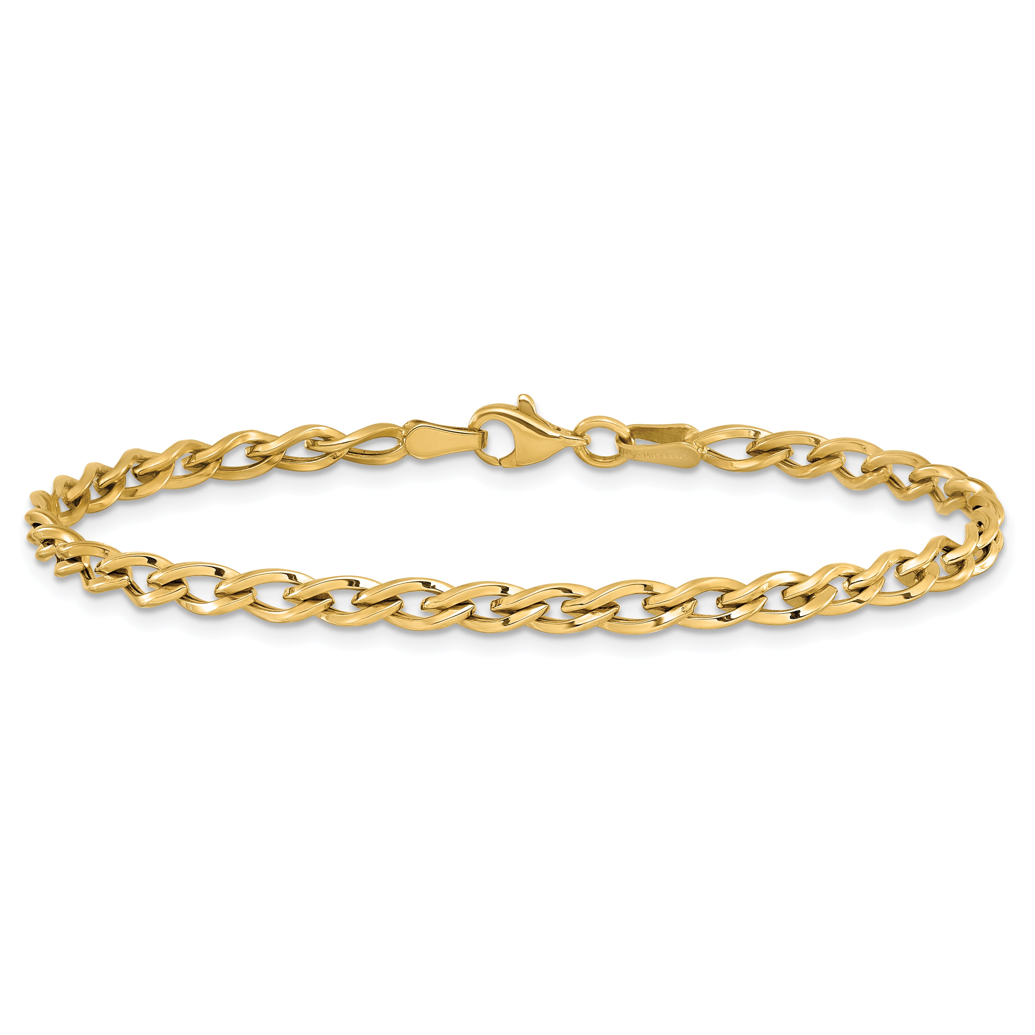 14K Polished Link Bracelet