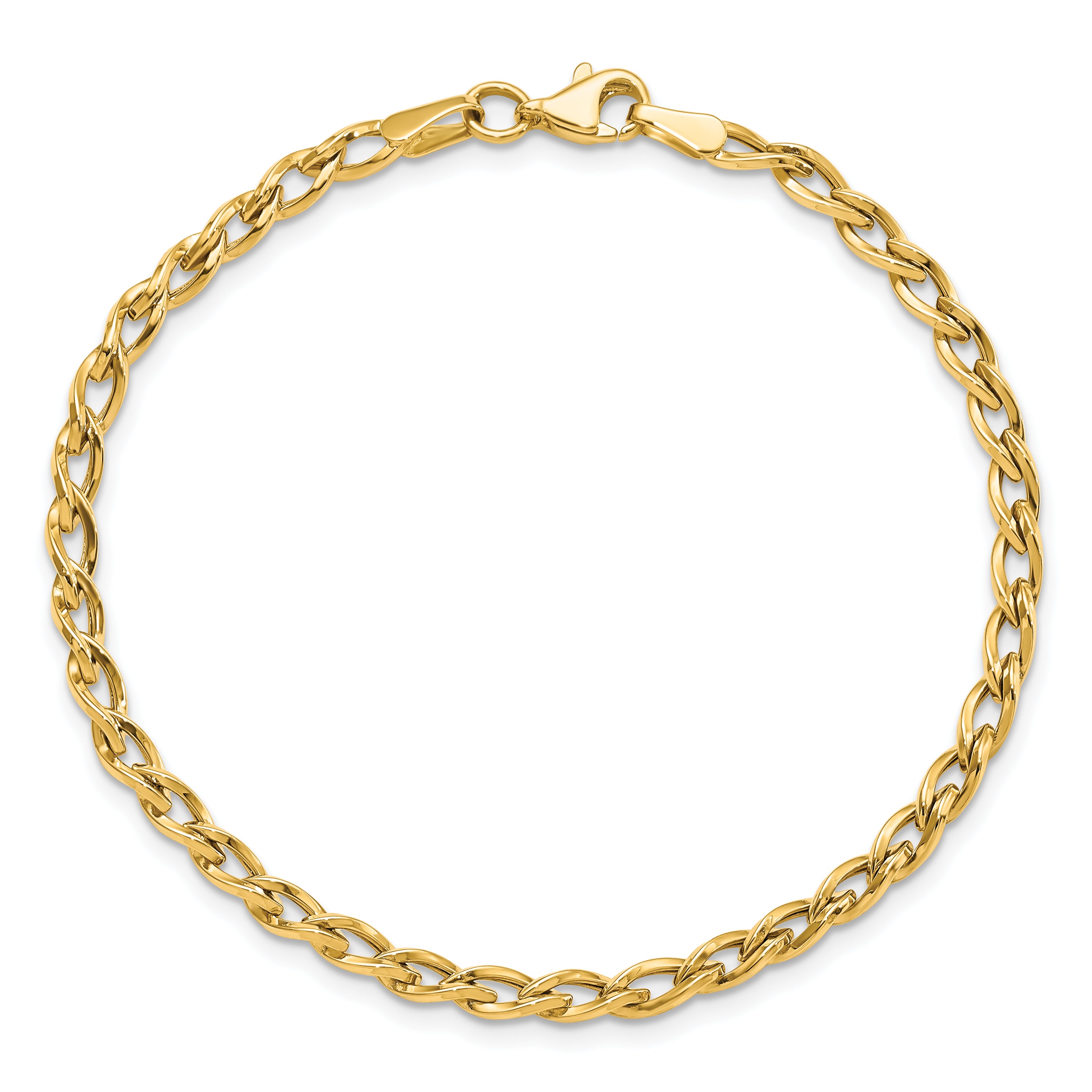 14K Polished Link Bracelet