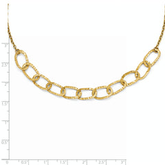 14K Gold Polished Diamond-Cut Curb Necklace with Lifetime Warranty