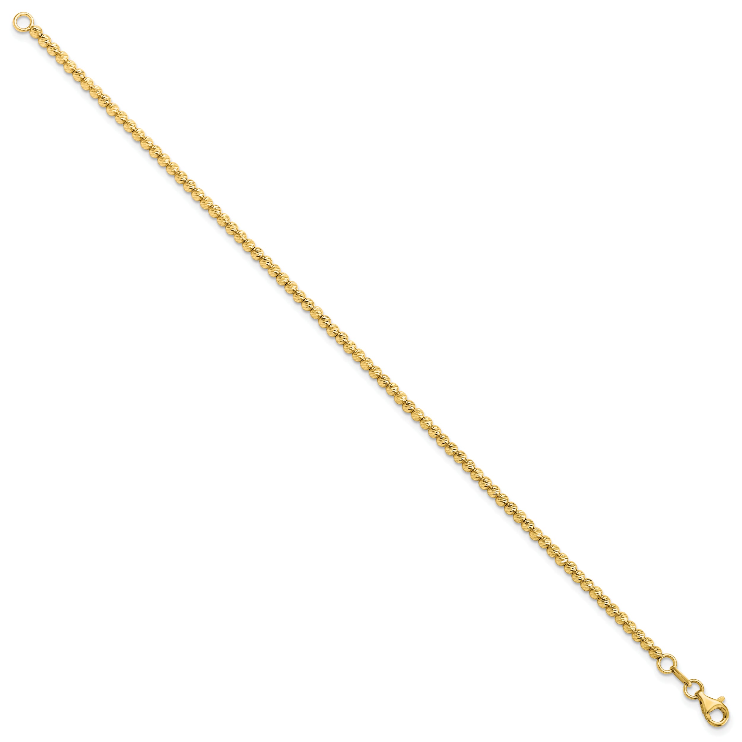 14K D/C Beaded Bracelet