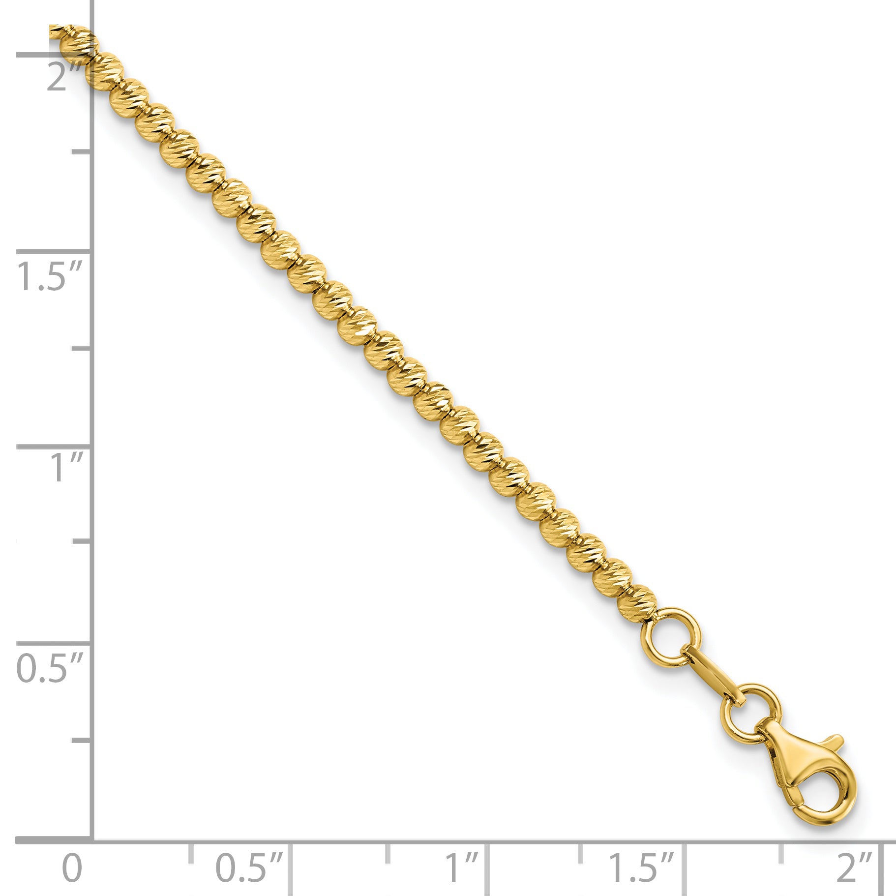 14K D/C Beaded Bracelet