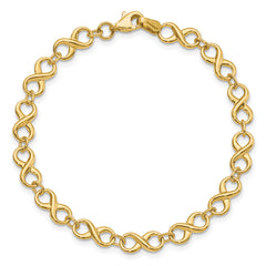 14K Polished Infinity Bracelet