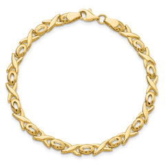 14K Polished XOXO Bracelet