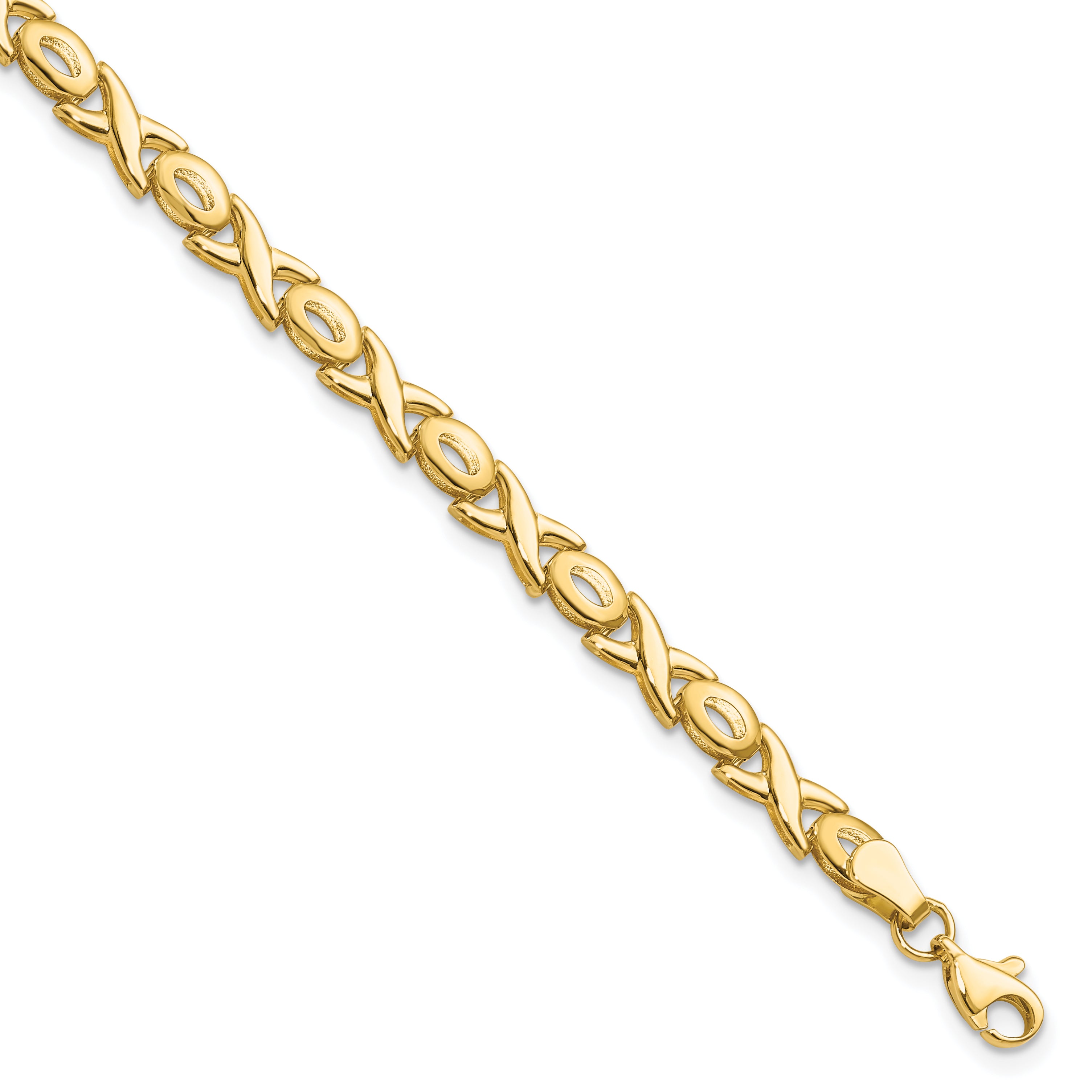 14K Polished XOXO Bracelet